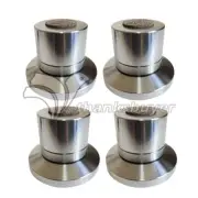 4pcs 69mm 304 Stainless Steel Speaker Feet Pads 500KG Capacity for Audio Amps