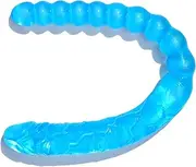 Double Ended Dildo 17.7 inch Dong Beads with Veins and Glans for Vagina Stimulation Double Side Cock Massager Sex Toy for Lesbian Men Women Blue TJIJP