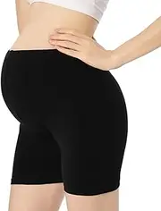 [QingWan] Women Under Dress Pregnancy Short Leggings Yoga Maternity Shorts Over The Belly
