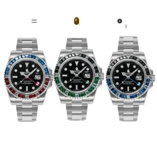 A BATHING APE® MEN Type 2 BAPEX Crystal Stone寶石 手錶 水鑽 彩色正品