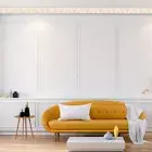 Self Adhesive Baseboard Molding Trim Multifunction for Home Decor (Yellow)