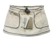 NWT Zara Baby Ivory w/Black Topstitching Athletic Pull On Skirt, 18-24 mos.