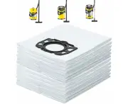 12x sac filtrant en molleton, 2.863-006.0 remplacement du sac d'aspirateur pour Karcher 6.904-409.0, WD4, WD5, WD5, WD4 P, WD5 P, WD6 P, MV 4,