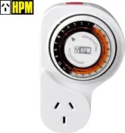 HPM 24hr Analog Timer with Offset Double Pole - Single & Free shipping AU..
