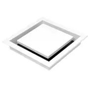 Schweigen White Square Recessed Diffuser Silent Exhaust Fan BRW650