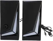 1 Pair Computer Speakers for Desktop PC, USB RGB Desktop Speakers with 3.5mm Port, Altavoces para PC Desktop Computer