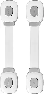 Fursafe&Q Baby Cabinet Locks, Child Safety Cabinet Proofing - Child Safety Strap Locks Adhesive Drawer Fridge Ovens Door Toilet Latches No Drill Multi-Purpose for Furniture Kitchen Lock 2 Pack