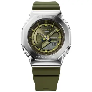 【CASIO 卡西歐】G-SHOCK WOMEN 農家橡樹 金屬八角雙顯腕錶 女王節(GM-S2100-3A)