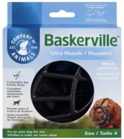 Baskerville Ultra Muzzle for Dogs Size 4 (40-65 lbs) Comfort Design - Free Ship