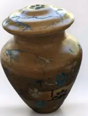Thunder Storm Lightning Strike Wooden Pet Urns for Dogs Ashes, Pet Cremation Urn