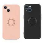 AU Liquid Silicone Magnet Ring Stand Case For iPhone 13 Pro Max 12 Mini Pro Max