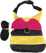 Adjustable Cartoon BEE Shape PET Rabbit CAT Harness with Pulling Rope for Small Pets (l)
