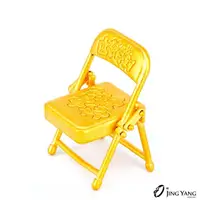 在飛比找momo購物網優惠-【JING YANG 晶漾】黃金擺件拼圖摺疊椅(2.87錢±