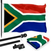 Combo Pack: 6 Feet Tangle Free Spinning Flagpole (Black) South Africa
