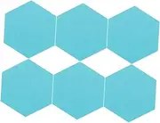 jojofuny 6pcs Felt Backdrop Wall Sticker Bulletin Board Hexagonal Bulletin Board Office Soundproofing Supplies Sound Absorbing Panel Sound Dampening Acoustic Panel Felt Sky-Blue