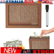 Wooden Savings Challenge Box Coin Saver Money Saving Box with Counter Cash⇧Vault