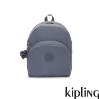 在飛比找Yahoo奇摩購物中心優惠-Kipling 灰調寧靜藍前袋簡約後背包-CHANTRIA 