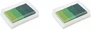 Barbuly 2X Inkpad Craft Multi Gradient Green 4 Colors Ink Stamp Pad Oil Based