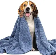 NVNAN Dog Towels, Microfiber Quick Towel for Drying Dogs,Super Absorbent Pet Grooming Towel, Quick Drying Paw Towel, Suitable for Small and Medium Dogs Cats Pets Shower & Bath (Grey 40 * 24 inch)