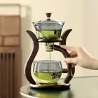 Glassware Lazy Kung Fu Glass Tea Set Magnetic Switch Teapot Office