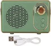 Retro Bluetooth Speaker, Bluetooth 5.0 Wireless Vintage Small Speaker, 5W USB Rechargeable Vintage Speaker Supports AUX, Memory Card and USB Flash Drive, for Home, Travel (Green)