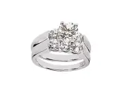 Natural 1.50Ct Round Cut Diamond Engagement Ring Set Solid 950 Platinum G SI1
