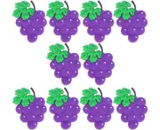 Fruit Refrigerator Magnets Grape White Board Sticker Fruit Fridge Decor Stereo Refrigerator Magnets for Toddlers Educational Toys Gift 10pcs (Grape)