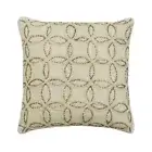 Decorative Pillow Cover Beige 16"x16", Sofa Decor Linen Fabric - Alaina