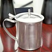 4 1/4" TALL SILVER TEAPOT/CREAMER SERVER DURABLE 18/8 STAINLESS STEEL 10 oz
