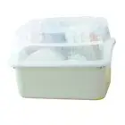 Utensil Drying Rack Box Plastic Cutlery Container With Lid Tableware Storage