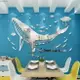 鯨魚風水財鹿天馬3D亞克力鏡面壁貼北歐時尚立體牆貼客廳餐廳玄關風水裝饰