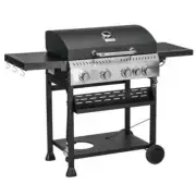 Outsunny 4 Burner Propane Gas Grill with Side Burner, 40,000 BTU Outdoor