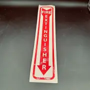 LOT OF 6 SELF-ADHESIVE 4" X 18' VINYL FIRE EXTINGUISHER ARROW SIGN'S NEW [01]