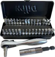 Wiha 74996 35 Piece Bit Ratchet Compact Storage Box Set