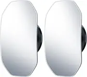 Car Mirror – 360° Adjustable Rearview Glass | Frameless Wide Angle Blind Spot | Eliminator For Safe Driving | Fit Car Accessory | For Improved Side And Rear Visibility