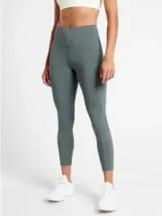New! ATHLETA Elation Train 7/8 Tight , Metropolis Grey Size Large Tall , #981878