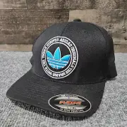 ADIDAS Adjustable Hat OSFM Black NC Blue w/ White Flexfit L-XL