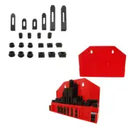 52 PC Clamping Kit T-Slot 1/2" End Clamp Flange Coupling Nut Step Block Set