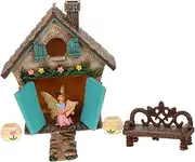 6pcs Creative House Figurines Miniature Fairy Garden Ornaments for Desktop Decoration Durable Detailed Micro Landscape Accessories