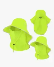 1 Pcs Sun Protection Fishing Hats with Removable Face Cover Neck Flap Visibility