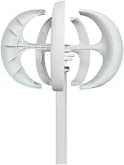 HUIZHITENGDA 3000W Vertical Wind Turbine Set,Low Wind Speed Start 12V 24V 48V Vertical Wind Turbine with Controller for Home Or Camping(White, 5 Blades)