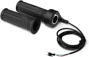 Poemtian Electric Bike Speed Throttle, E-Bike Twist Throttle, 12V to 72V Throttle Handle Grip, Easy to Install and Remove Electric Scooter Twist Speed Throttle for 22.2mm Handlebar