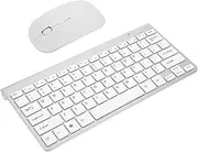 Angoily Wireless Keyboard Mouse Ergonomic Grip Cordless Mouse Quiet Keyboard 2.4g Mini Lightweight Simple Design for Business Travel