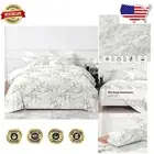 Breathable Full Size Floral Print Microfiber Sheet Set - Deep Pocket 16''