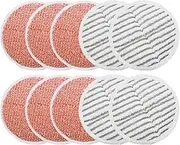 [GreeSuit] Replacement Pads for Bissell Spinwave Mop: 10 Pads Compatible with Bissell Spinwave Hard Floor 2124 20393 2039a 20399 2039w 23159 23157 Spin Mop Cleaner Scrub Scrubber Pads