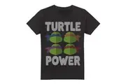 Teenage Mutant Ninja Turtles Mens Turtle Power Faces T-Shirt (Black) - UTTV6773