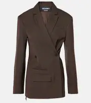 [Jacquemus] Jacquemus Tibau double-breasted blazer UK 14 brown