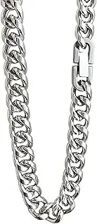 [JIRONN] Men's Necklace, Titanium Steel Necklace, Hip Hop Punk Necklace，Men's Cuban Chain, Stainless Steel Necklace, Cuban Link Chain, Clothing Accessories, Silver Chain Necklace For Men & Women