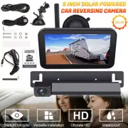 Wireless Solar Magnetic Standby Backup Camera 5" Monitor for Rear View Reverse