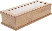Chopsticks Box Wood Flatware Tray with Lid Kitchen Cutlery and Utensil Drawer Organizer Silverware Countertop Storage Container
